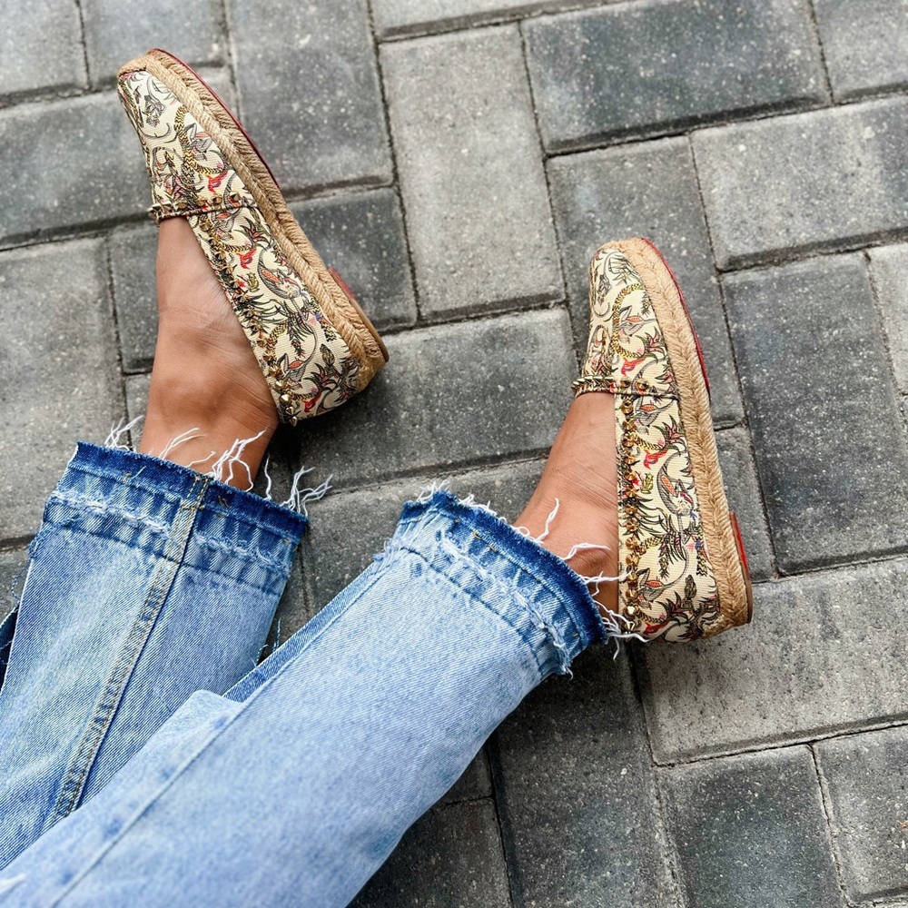 Christian Louboutin Ares Canvas Red Sole Espadrilles
